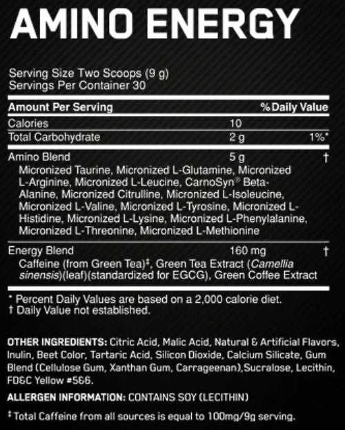 Imagen del producto: AminoEnergy 65 servicios | Optimum Nutrition