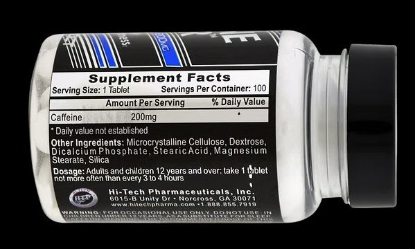 Cafeína Power 100 tabletas | Hi-Tech Pharmaceuticals