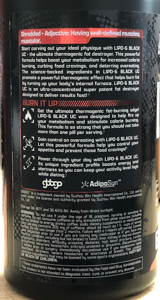 Lipo-6 black Ultra Concentrado 60 capsulas | Nutrex