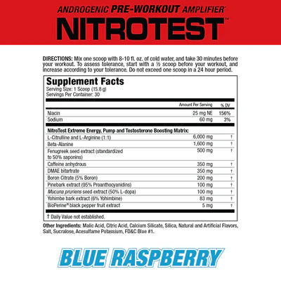 NitroTest pre-workout + testosterone booster | MuscleMeds