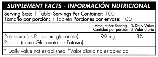 Potasio 99mg con vitaminas y minerales Healthy America
