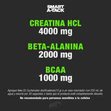 Cargar imagen en el visor de la galería, Smart A-Tack creatina HCL + aminoácidos 32 servs | Smart Nutrition
