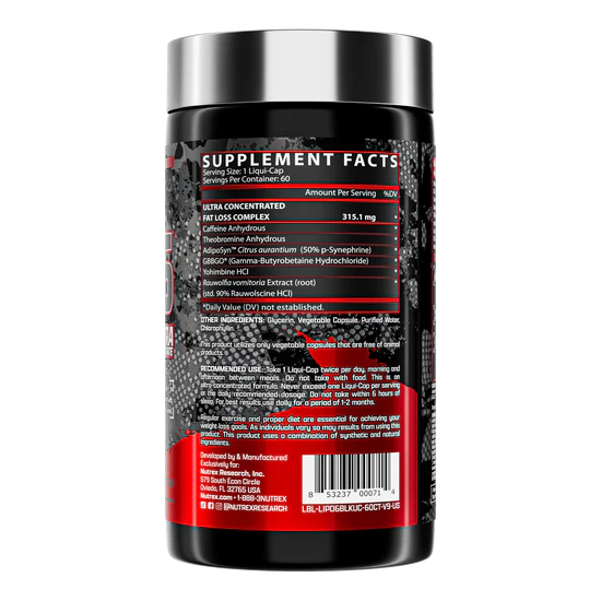 Lipo-6 black Ultra Concentrate 60 caps | Nutrex