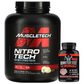 COMBO MASA MUSCULAR MAGRA + AUMENTO DE PODER: Nitro 4LB (proteína + creatina + aminoácidos) + MonsterTest Maxx 90 caps