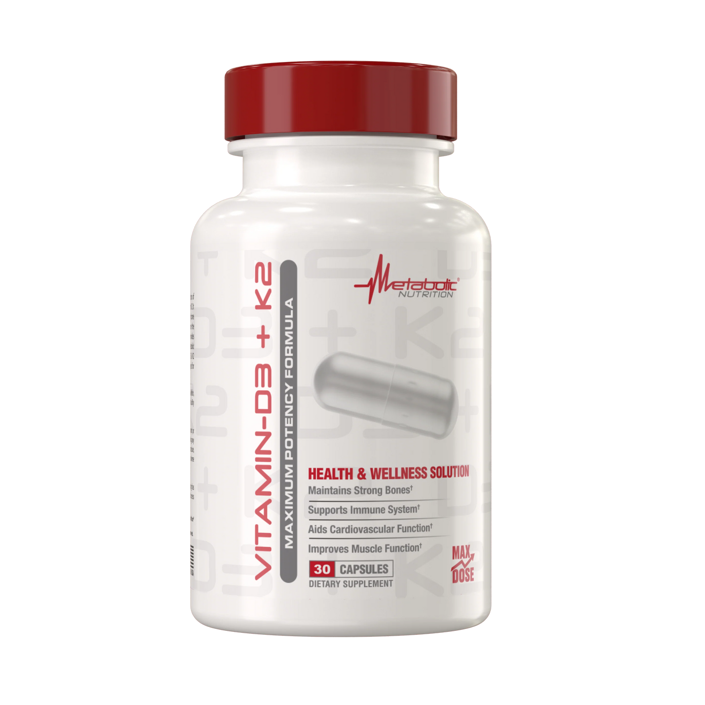 Vitamina D3+K2 90caps | Metabolic Nutrition