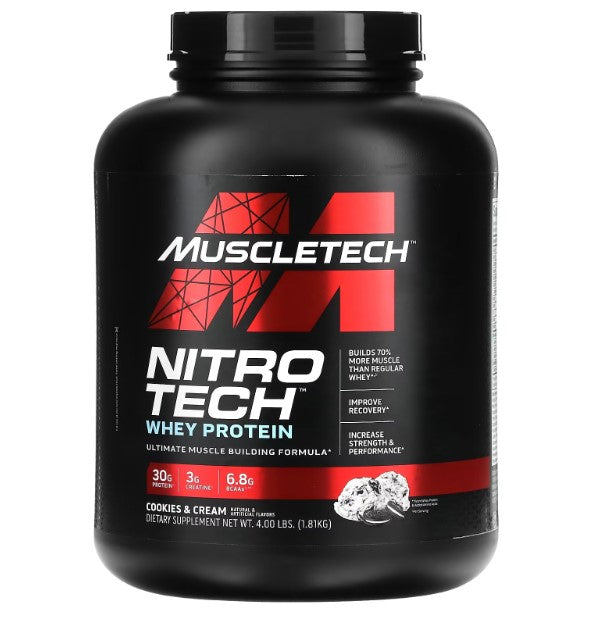 Nitro Tech Performance 4 LB (proteína + creatina + aminoácidos) | MuscleTech